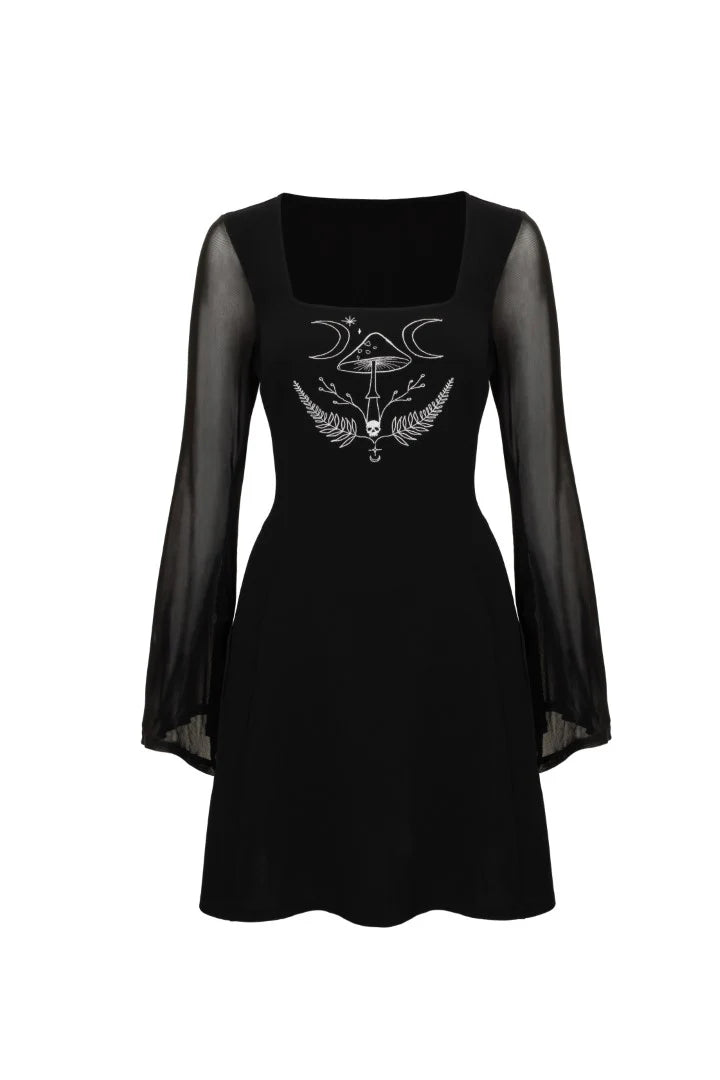 Bell Sleeve Russula Dress by Hell Bunny