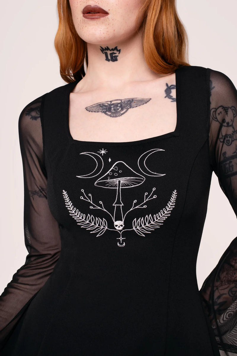 Bell Sleeve Russula Dress by Hell Bunny
