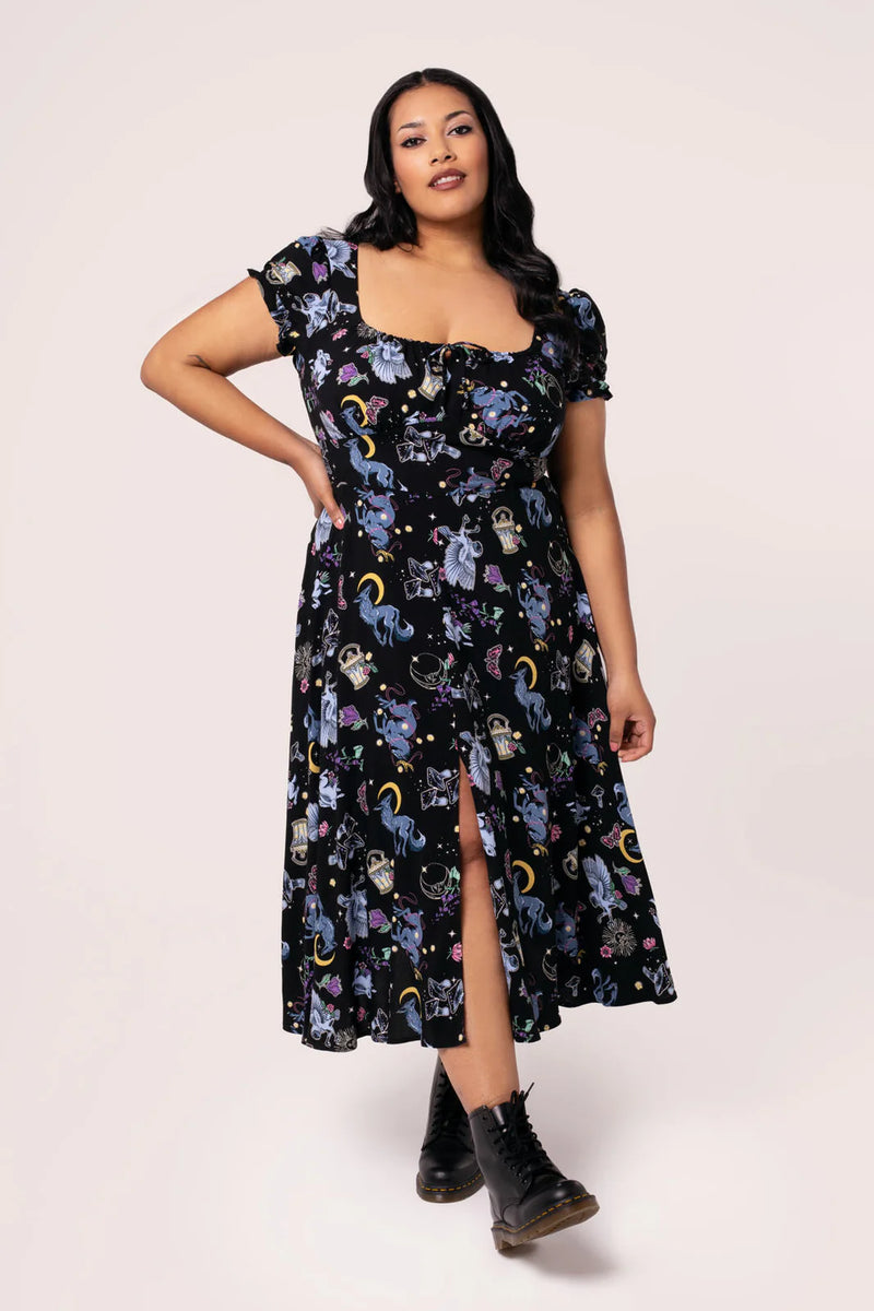 Moonlit Midi Dress by Hell Bunny