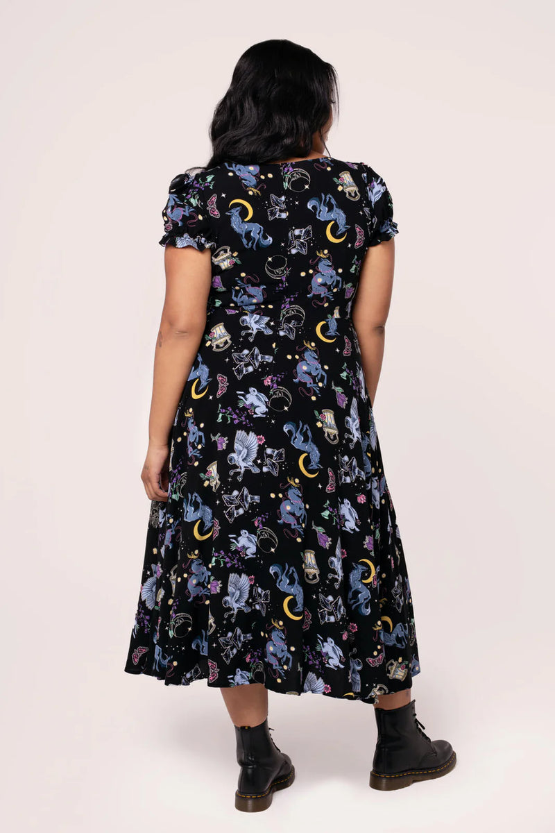 Moonlit Midi Dress by Hell Bunny