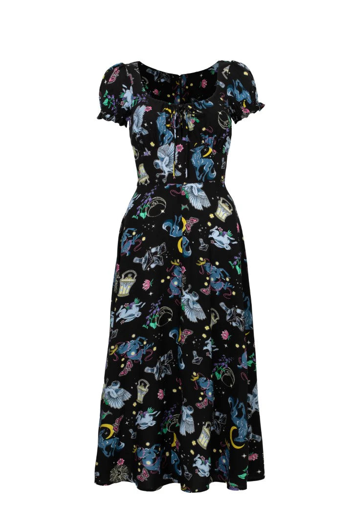 Moonlit Midi Dress by Hell Bunny