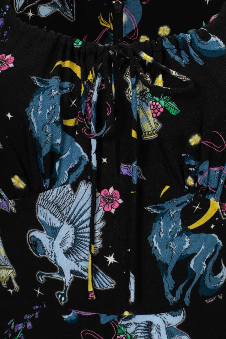 Moonlit Midi Dress by Hell Bunny