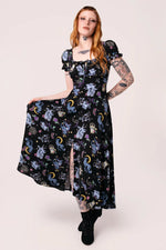 Moonlit Midi Dress by Hell Bunny