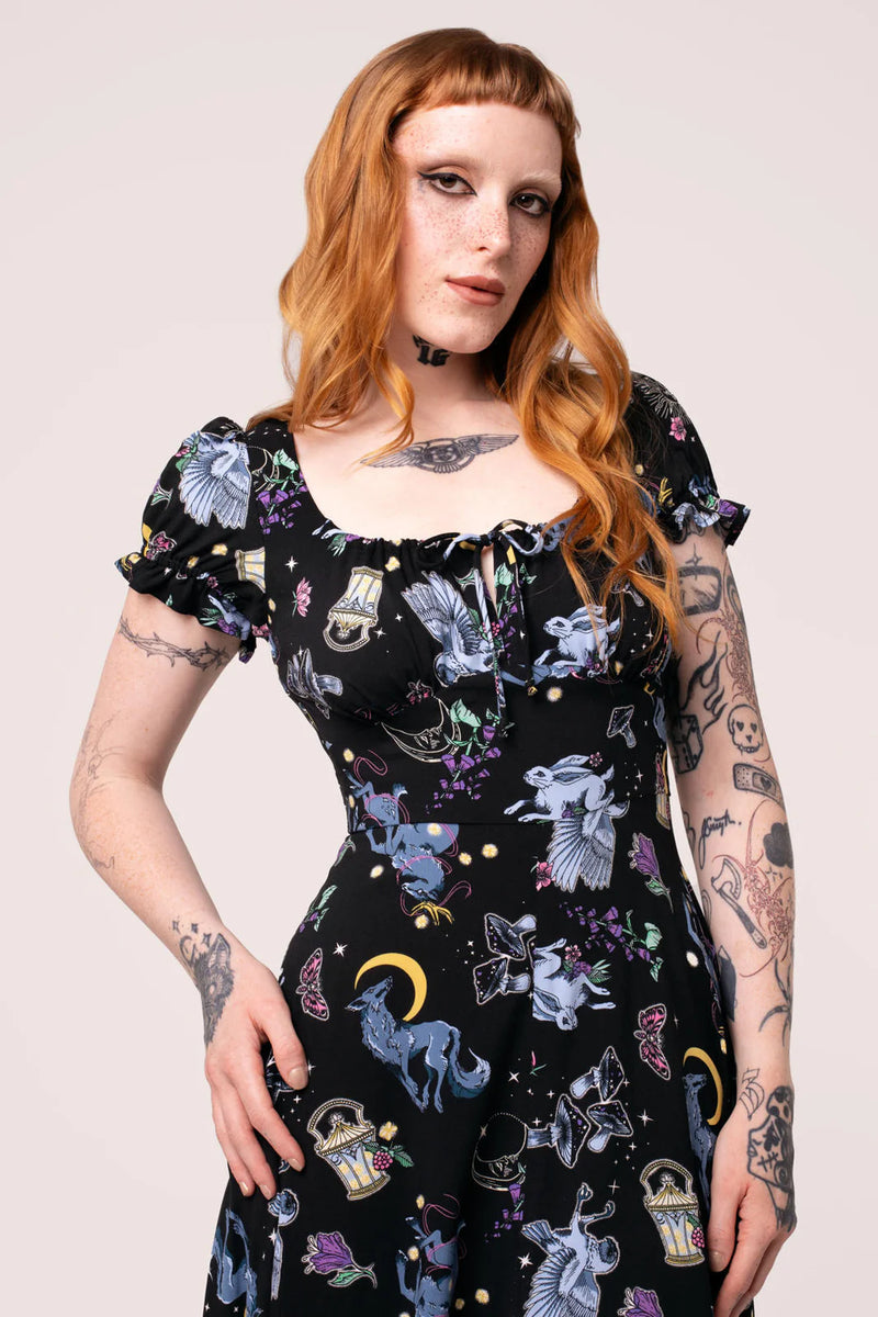 Moonlit Midi Dress by Hell Bunny