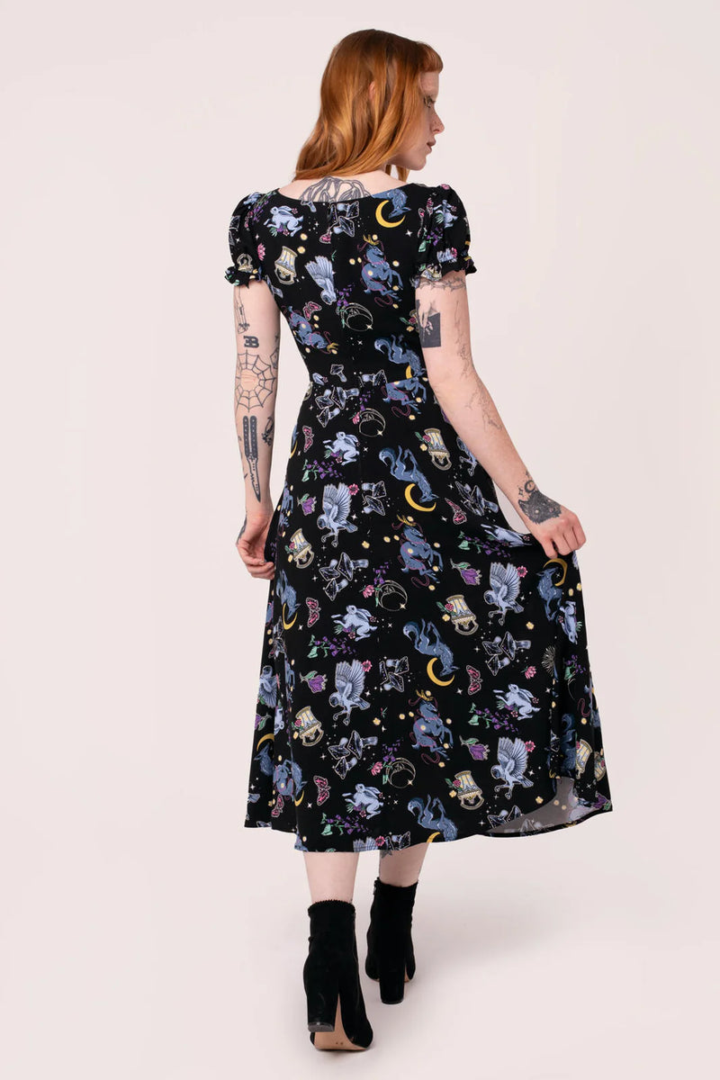 Moonlit Midi Dress by Hell Bunny