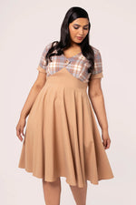 Plaid Short Sleeve Joseline Dress by Hell Bunny