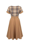 Plaid Short Sleeve Joseline Dress by Hell Bunny