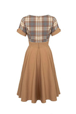 Plaid Short Sleeve Joseline Dress by Hell Bunny