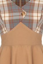 Plaid Short Sleeve Joseline Dress by Hell Bunny