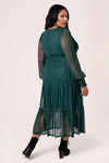 Green Lace Rhianne Midi Dress by Hell Bunny