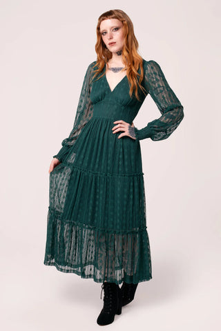 Green Lace Rhianne Midi Dress by Hell Bunny – Modern Millie