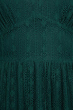 Green Lace Rhianne Midi Dress by Hell Bunny