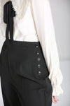 Black Wide Leg Ginger Pants by Hell Bunny