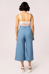 Cropped Chambray Rylee Culotte Pants by Hell Bunny