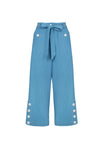 Cropped Chambray Rylee Culotte Pants by Hell Bunny