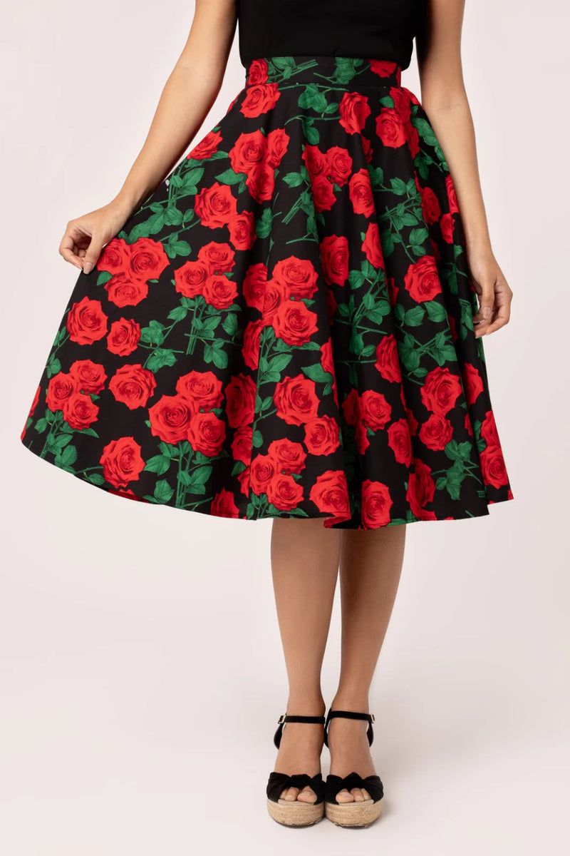 Dolce Vita Circle Skirt by Hell Bunny