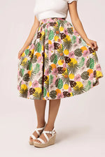 Benita Tropical 50's Skirt by Hell Bunny