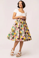 Benita Tropical 50's Skirt by Hell Bunny