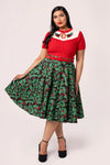 Nicole Holiday Circle Skirt by Hell Bunny
