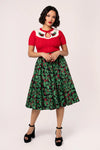 Nicole Holiday Circle Skirt by Hell Bunny