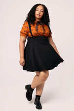 Lois Mini Suspender Skirt by Hell Bunny