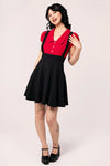 Lois Mini Suspender Skirt by Hell Bunny