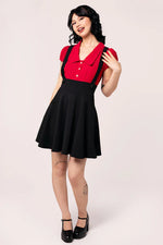 Lois Mini Suspender Skirt by Hell Bunny