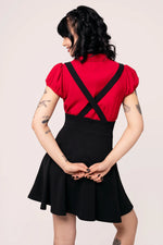 Lois Mini Suspender Skirt by Hell Bunny