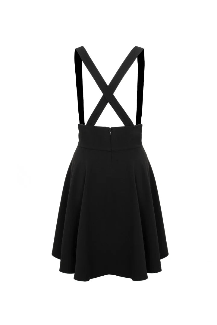 Lois Mini Suspender Skirt by Hell Bunny