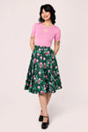 Mabel Floral Circle Skirt by Hell Bunny