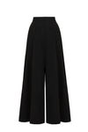 Simone Wide Leg Pants in Black by Hell Bunny
