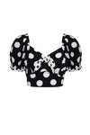 Dolores Polka-Dot Crop Top by Hell Bunny