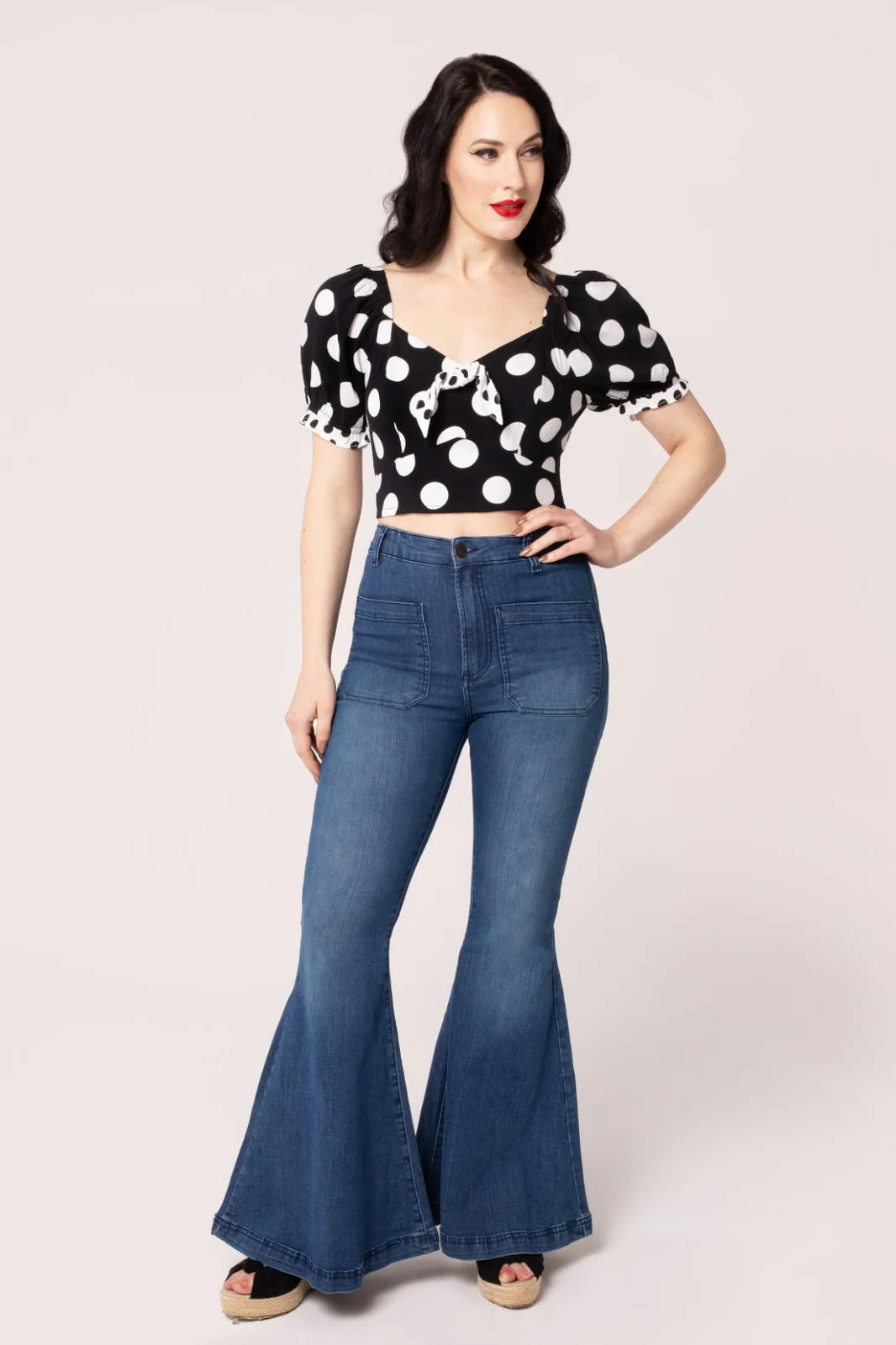 Janis Flare Jeans by Hell Bunny – Modern Millie