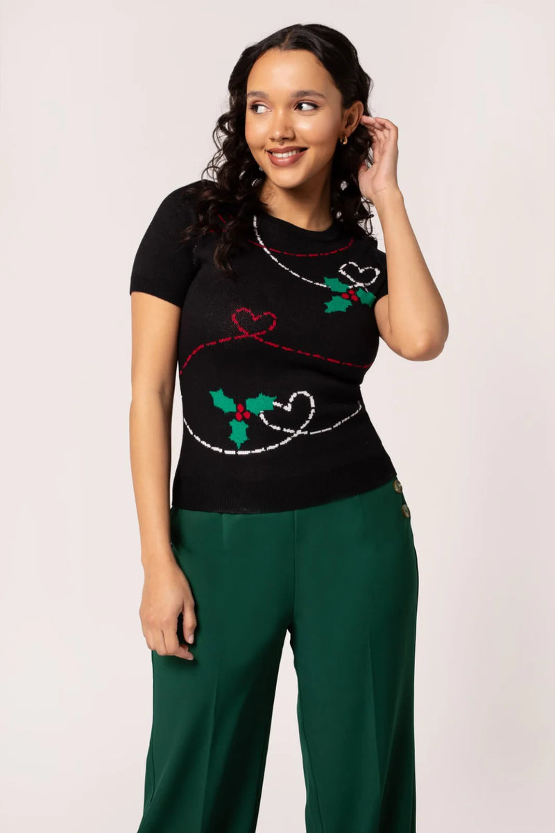 Holiday Angelica Sweater by Hell Bunny