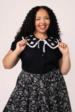 Phantomette Ghost Blouse by Hell Bunny