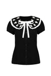 Phantomette Ghost Blouse by Hell Bunny