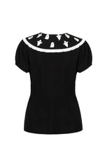 Phantomette Ghost Blouse by Hell Bunny