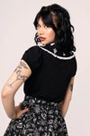 Phantomette Ghost Blouse by Hell Bunny