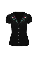 Winnie Embroidered Blouse by Hell Bunny