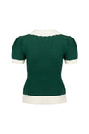 Mushroom Genevieve Sweater in Green by Hell Bunny