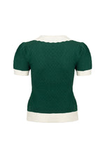Mushroom Genevieve Sweater in Green by Hell Bunny