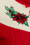 Poinsettia Sweater in Red by Hell Bunny