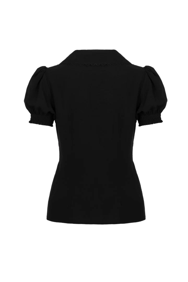 Squirrel Embroidered Chester Top by Hell Bunny