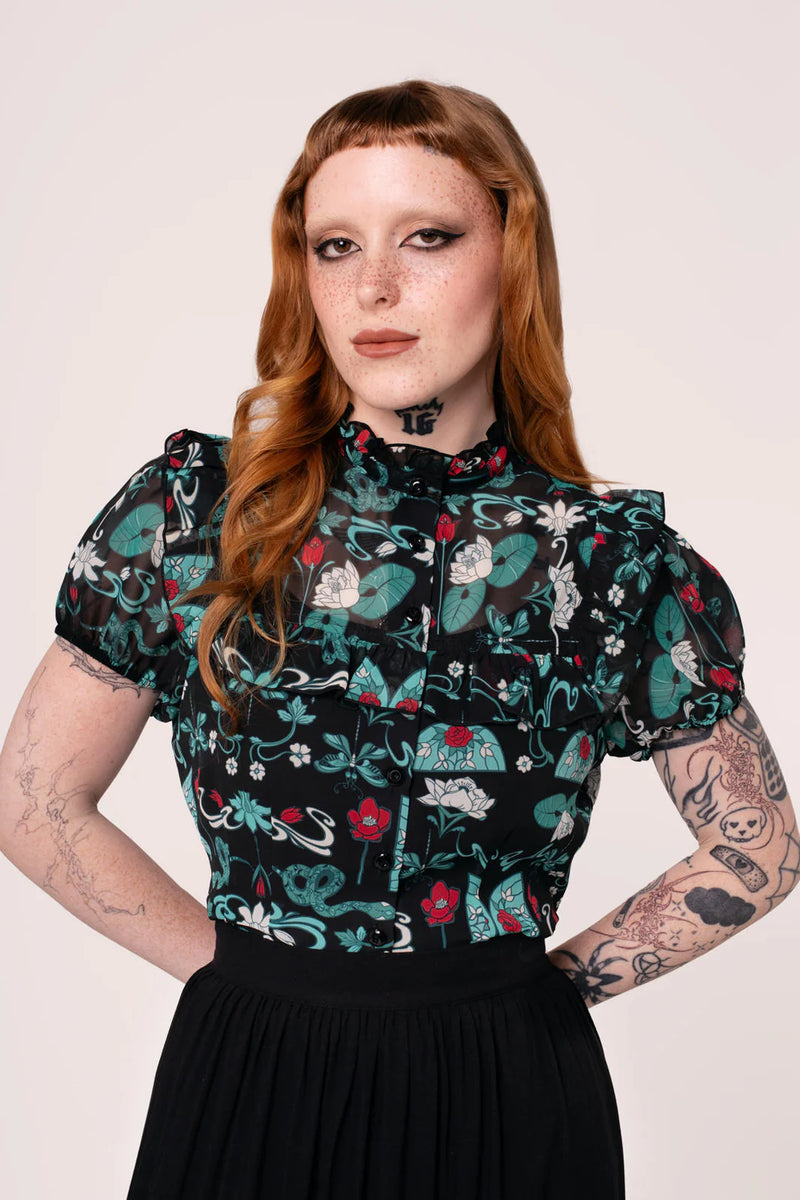 Medea Snake Top by Hell Bunny