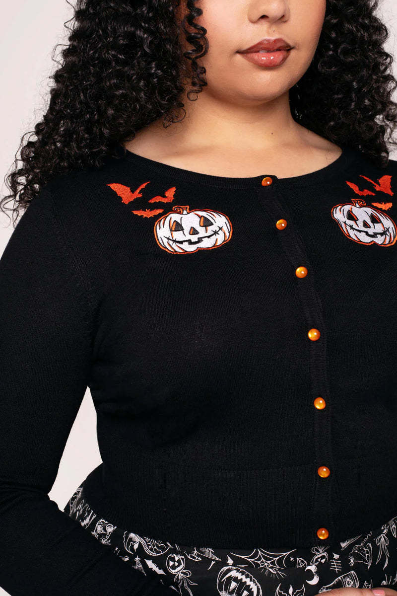 Hollow Cropped Cardigan by Hell Bunny