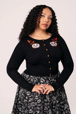 Hollow Cropped Cardigan by Hell Bunny