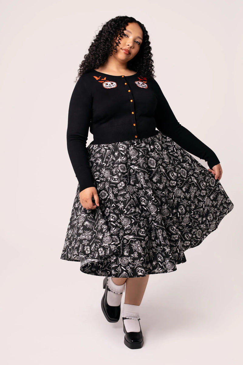 Hollow Cropped Cardigan by Hell Bunny
