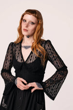 Black Lace Rhianne Top by Hell Bunny