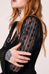 Black Lace Rhianne Top by Hell Bunny