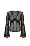 Black Lace Rhianne Top by Hell Bunny
